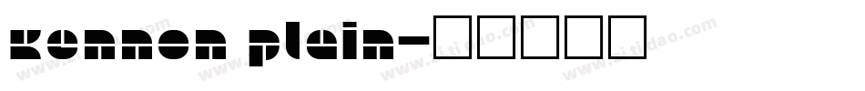 Kennon Plain字体转换